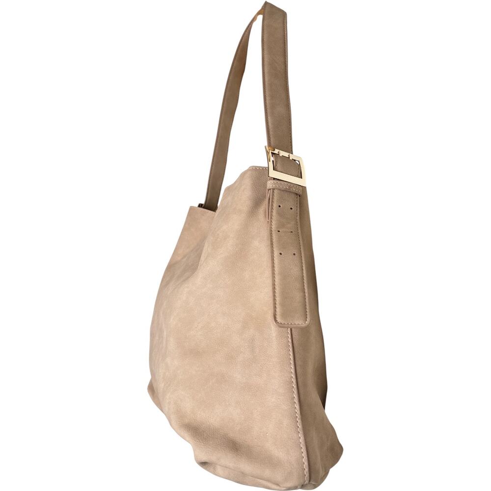 Universal Thread Tan Faux Leather Hobo Shoulder Bag Slouchy Adjustable Strap - Picture 5 of 9